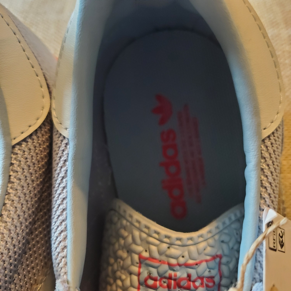 Adidas Womens Light Blue and White Sneakers NWT - Picture 7 of 9